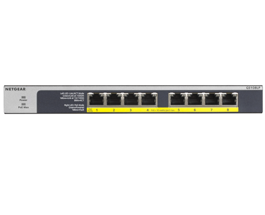 NETGEAR 8-Port Gigabit Ethernet POE Unmanaged Switch (GS108LP-100EUS)