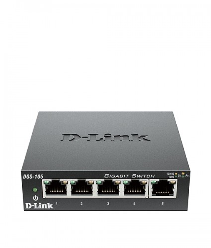 D-Link Unmanaged Switch (DGS-105/E) 5 Port (metal)