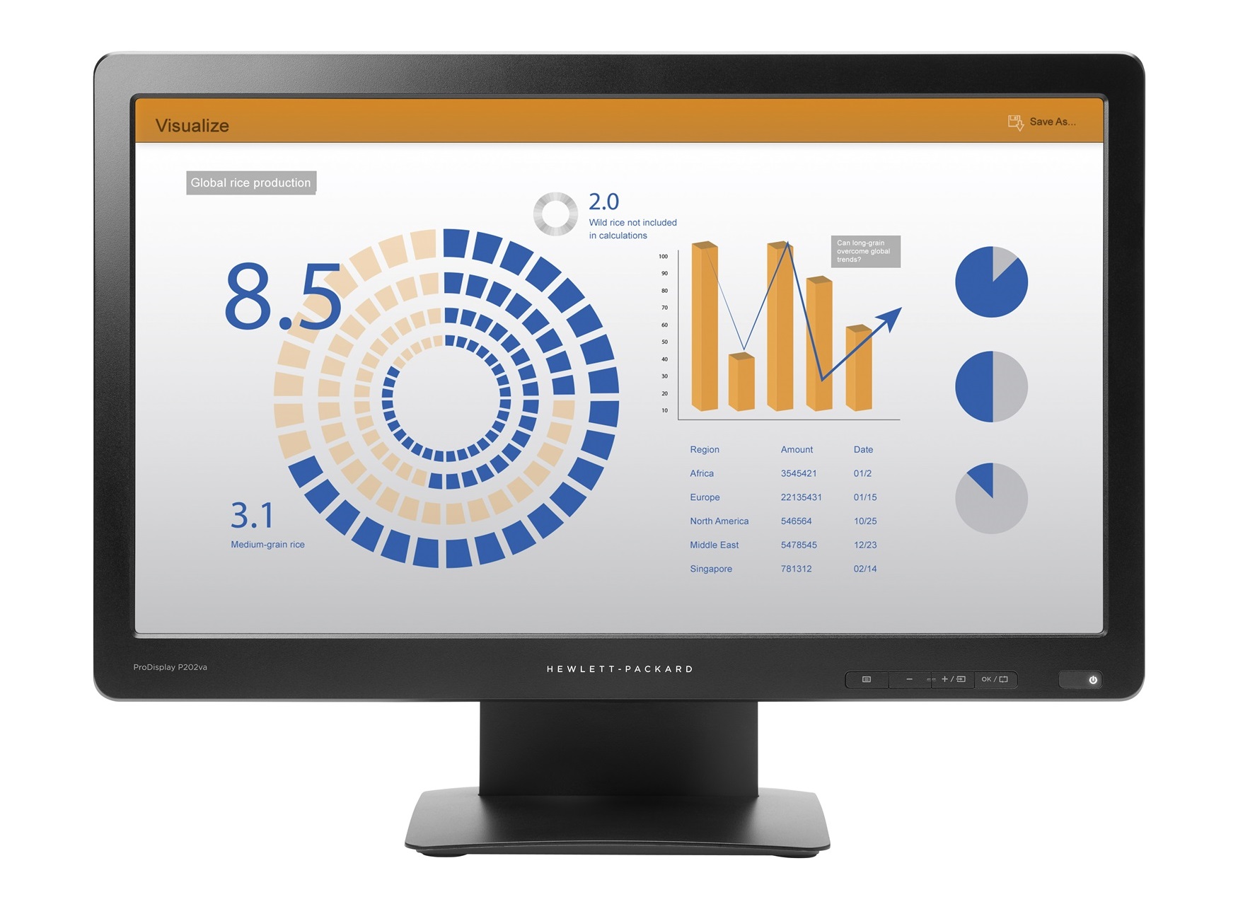 Monitor HP ProDisplay P202va 20" (K7X26AA)