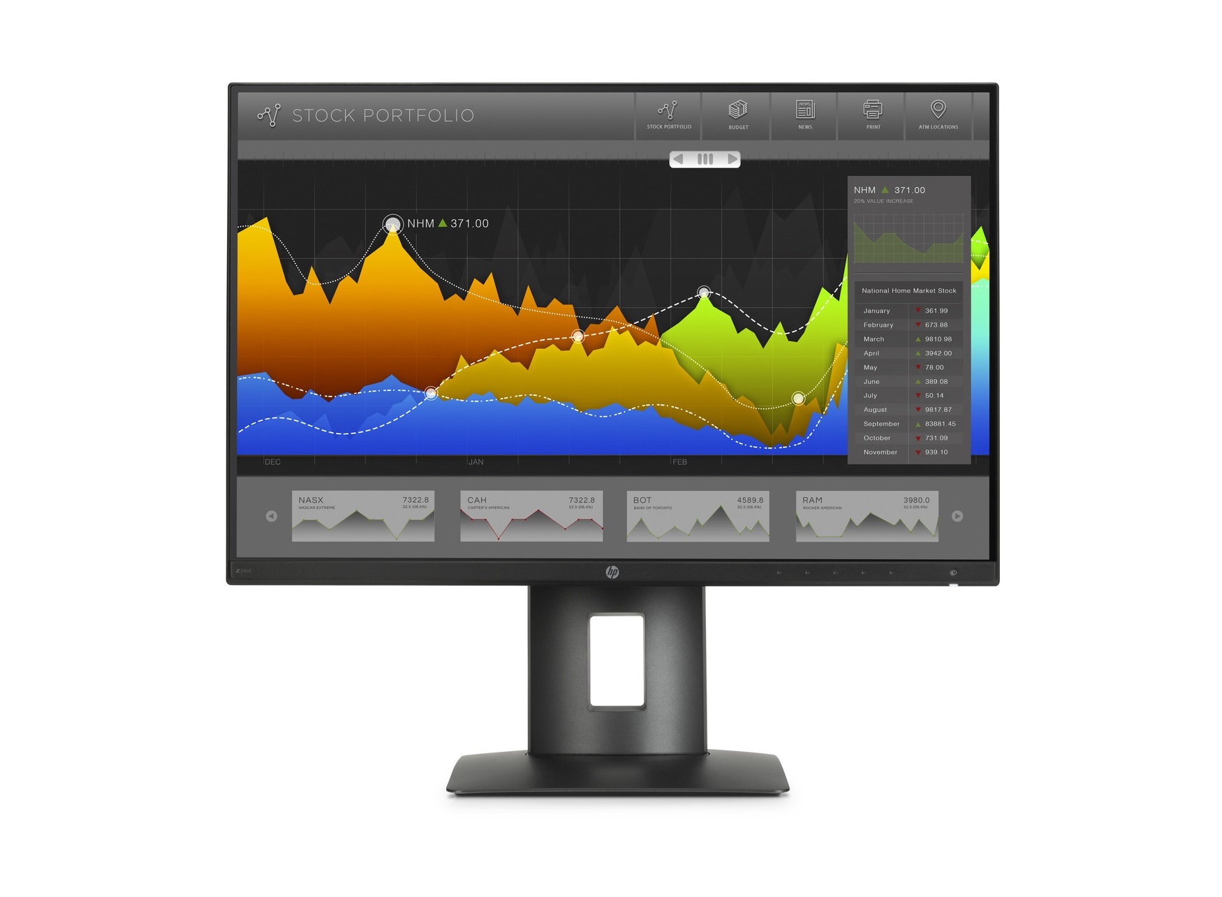 Monitor HP Z23n Narrow Bezel IPS Display 23" (M2J79A4)