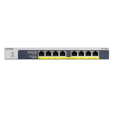 NETGEAR 8-Port Gigabit Ethernet POE Unmanaged Switch (GS108PP-100EUS)