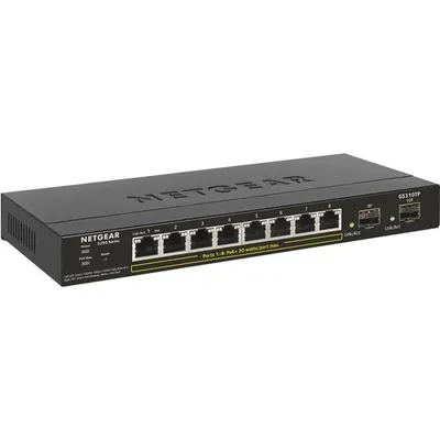 NETGEAR 8-Port Gigabit Ethernet POE+ Smart Managed Pro Switch (GS310TP-100EUS)