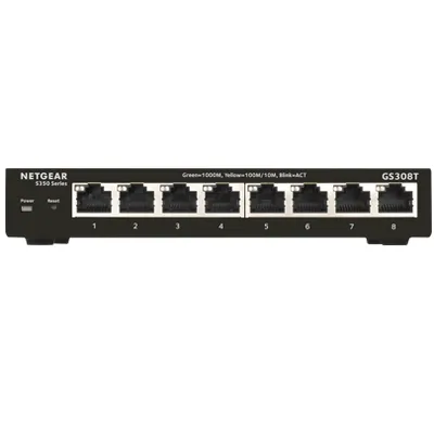 NETGEAR 8-Port Gigabit Ethernet Smart Managed Pro Switch (GS308T-100PES)
