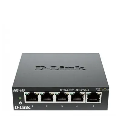 D-Link Unmanaged Switch (DGS-105/E) 5 Port (metal)