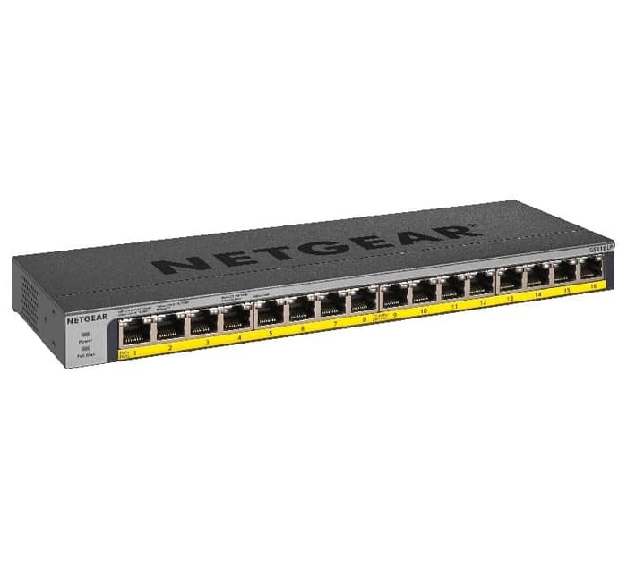 NETGEAR 16-Port Gigabit Ethernet POE Unmanaged Switch (GS116LP-100EUS)