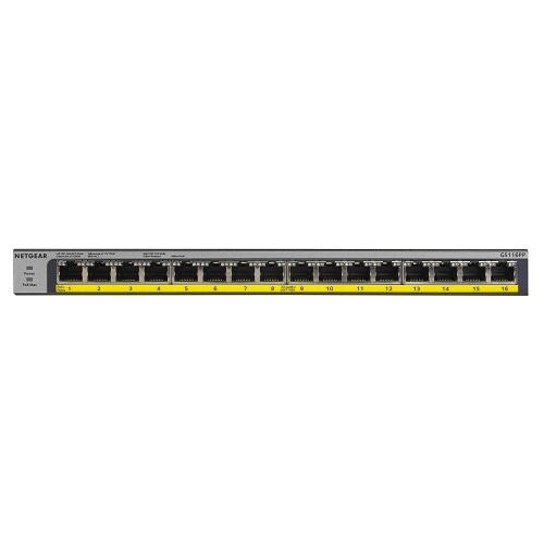 NETGEAR 16-Port Gigabit Ethernet POE Unmanaged Switch (GS116PP-100EUS)