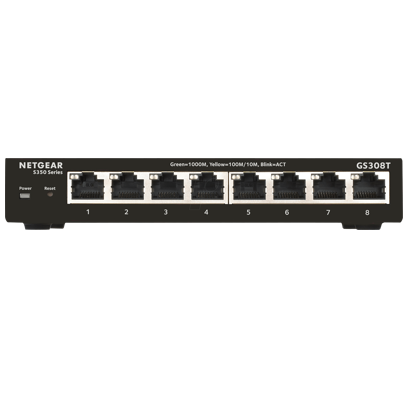 NETGEAR 8-Port Gigabit Ethernet Smart Managed Pro Switch (GS308T-100PES)