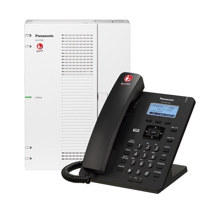 Panasonic Smart Hybrid PBX (KX-HTS32ND)+ Phone KX-HDV130BX-B/BX